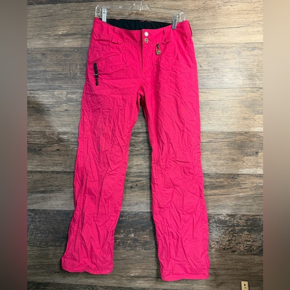 Volcom Pink Women's Ski Snow Pants Insulated with Unique Pocket Design - Picture 5 of 10